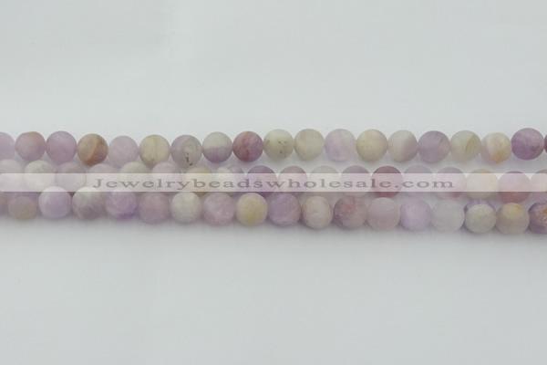 CNA672 15.5 inches 8mm round matte lavender amethyst beads