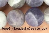 CNA679 15.5 inches 12mm round matte lavender amethyst beads