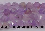 CNA691 15.5 inches 6mm faceted nuggets lavender amethyst beads