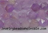 CNA692 15.5 inches 8mm faceted nuggets lavender amethyst beads