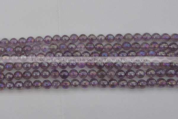 CNA702 15.5 inches 8mm round AB-color amethyst gemstone beads