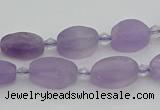 CNA721 15.5 inches 8*12mm oval amethyst gemstone beads wholesale