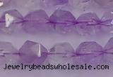 CNA732 15.5 inches 10mm faceted nuggets light lavender amethyst beads