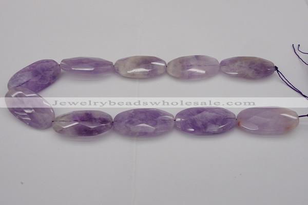 CNA750 15.5 inches 20*40mm faceted oval lavender amethyst beads