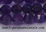 CNA752 15.5 inches 8mm faceted round natural amethyst beads