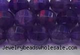 CNA753 15.5 inches 10mm faceted round natural amethyst beads