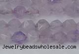 CNA761 15.5 inches 6mm faceted nuggets light lavender amethyst beads