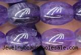 CNA771 15.5 inches 8*11mm rice amethyst gemstone beads