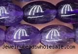 CNA772 15.5 inches 8*11mm rice amethyst gemstone beads