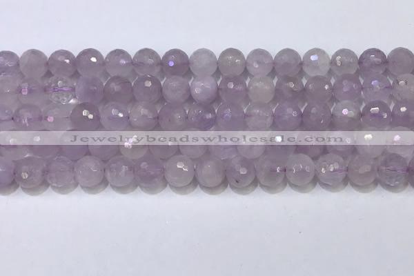 CNA790 15.5 inches 8mmm faceted round lavender amethyst beads