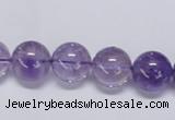 CNA803 15.5 inches 10mm round natural light amethyst beads