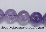 CNA805 15.5 inches 14mm round natural light amethyst beads