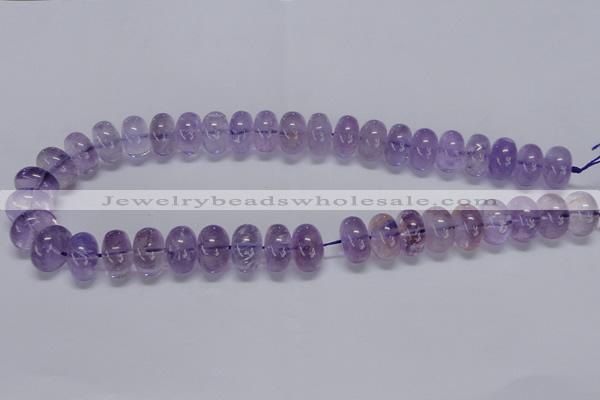 CNA810 15.5 inches 8*12mm rondelle natural light amethyst beads