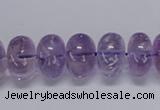 CNA811 15.5 inches 10*14mm rondelle natural light amethyst beads