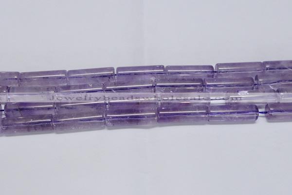 CNA816 15.5 inches 10*30mm tube natural light amethyst beads