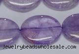 CNA836 15.5 inches 25*30mm oval natural light amethyst beads