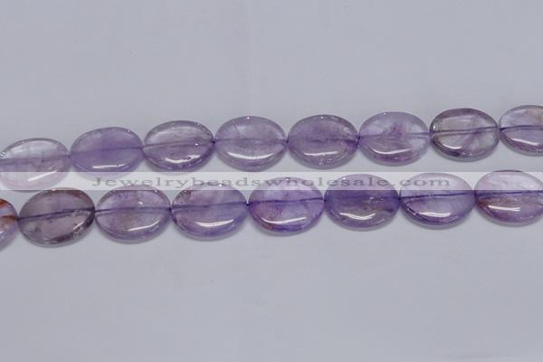 CNA836 15.5 inches 25*30mm oval natural light amethyst beads