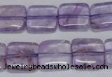 CNA840 15.5 inches 10mm square natural light amethyst beads