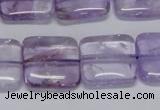 CNA843 15.5 inches 16mm square natural light amethyst beads