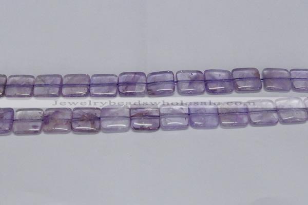 CNA843 15.5 inches 16mm square natural light amethyst beads