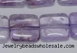 CNA844 15.5 inches 18mm square natural light amethyst beads