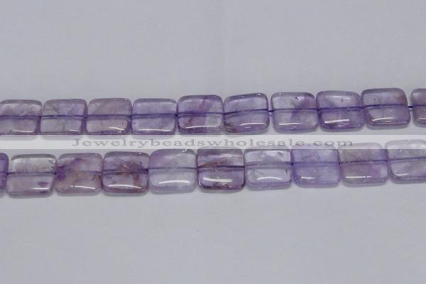 CNA845 15.5 inches 20mm square natural light amethyst beads