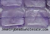 CNA846 15.5 inches 25mm square natural light amethyst beads