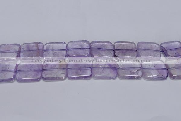 CNA847 15.5 inches 30mm square natural light amethyst beads