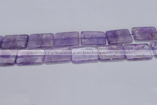 CNA856 15.5 inches 25*35mm rectangle natural light amethyst beads