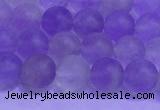 CNA912 15.5 inches 8mm round matte amethyst gemstone beads