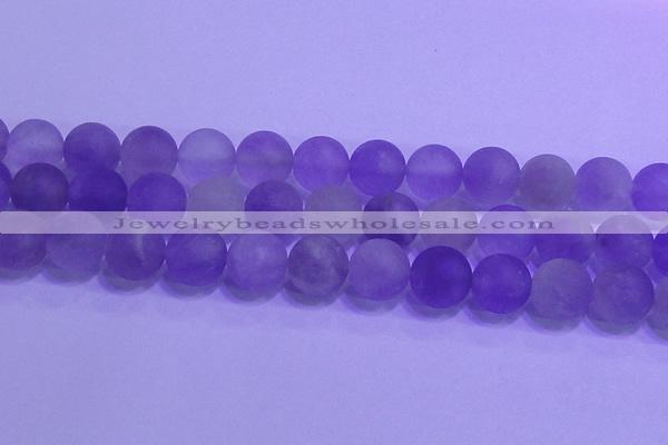 CNA916 15.5 inches 16mm round matte amethyst gemstone beads