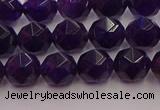 CNA937 15.5 inches 8mm faceted nuggets amethyst gemstone beads