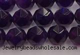 CNA938 15.5 inches 10mm faceted nuggets amethyst gemstone beads