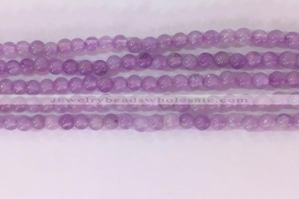 CNA950 15.5 inches 4mm round natural lavender amethyst beads