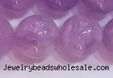 CNA956 15.5 inches 12mm round natural lavender amethyst beads