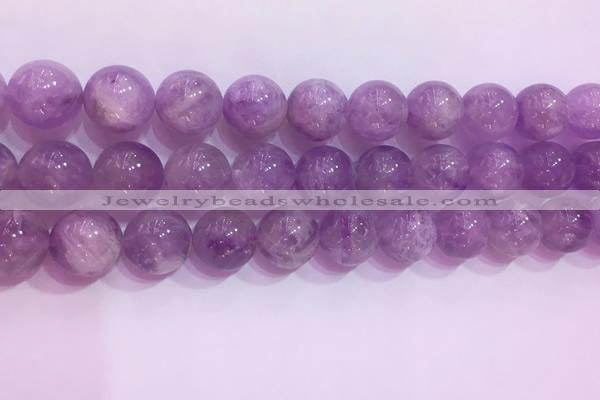 CNA957 15.5 inches 14mm round natural lavender amethyst beads