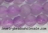 CNA962 15.5 inches 4mm faceted round natural lavender amethyst beads