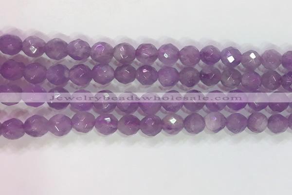 CNA963 15.5 inches 6mm faceted round natural lavender amethyst beads