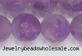 CNA965 15.5 inches 10mm faceted round natural lavender amethyst beads