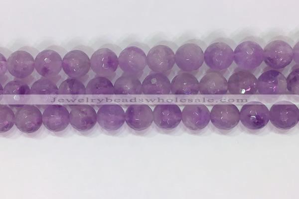 CNA965 15.5 inches 10mm faceted round natural lavender amethyst beads