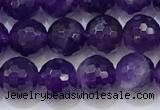 CNA991 15.5 inches 6mmm faceted round amethyst beads wholesale