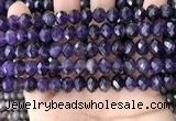 CNA996 15.5 inches 7*10mm faceted rondelle amethyst beads wholesale