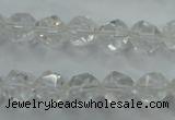 CNC100 15 inches 6mm faceted nuggets white crystal beads