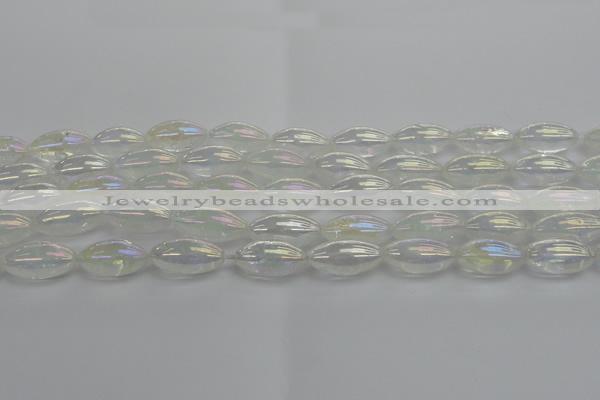 CNC212 15.5 inches 10*20mm rice AB-color white crystal beads