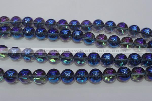 CNC304 15.5 inches 12mm round AB-color white crystal beads