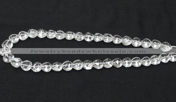 CNC36 10*10mm heart grade AB natural white crystal beads wholesale