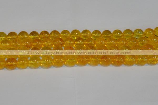 CNC404 15.5 inches 12mm round dyed natural white crystal beads