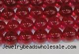 CNC411 15.5 inches 6mm round dyed natural white crystal beads