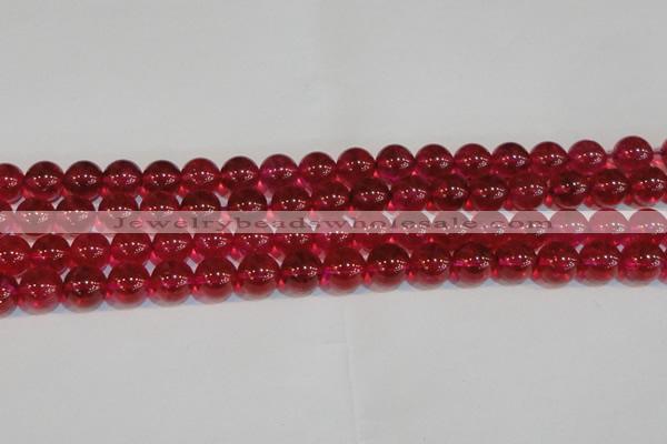 CNC413 15.5 inches 10mm round dyed natural white crystal beads