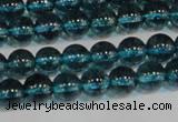 CNC420 15.5 inches 4mm round dyed natural white crystal beads